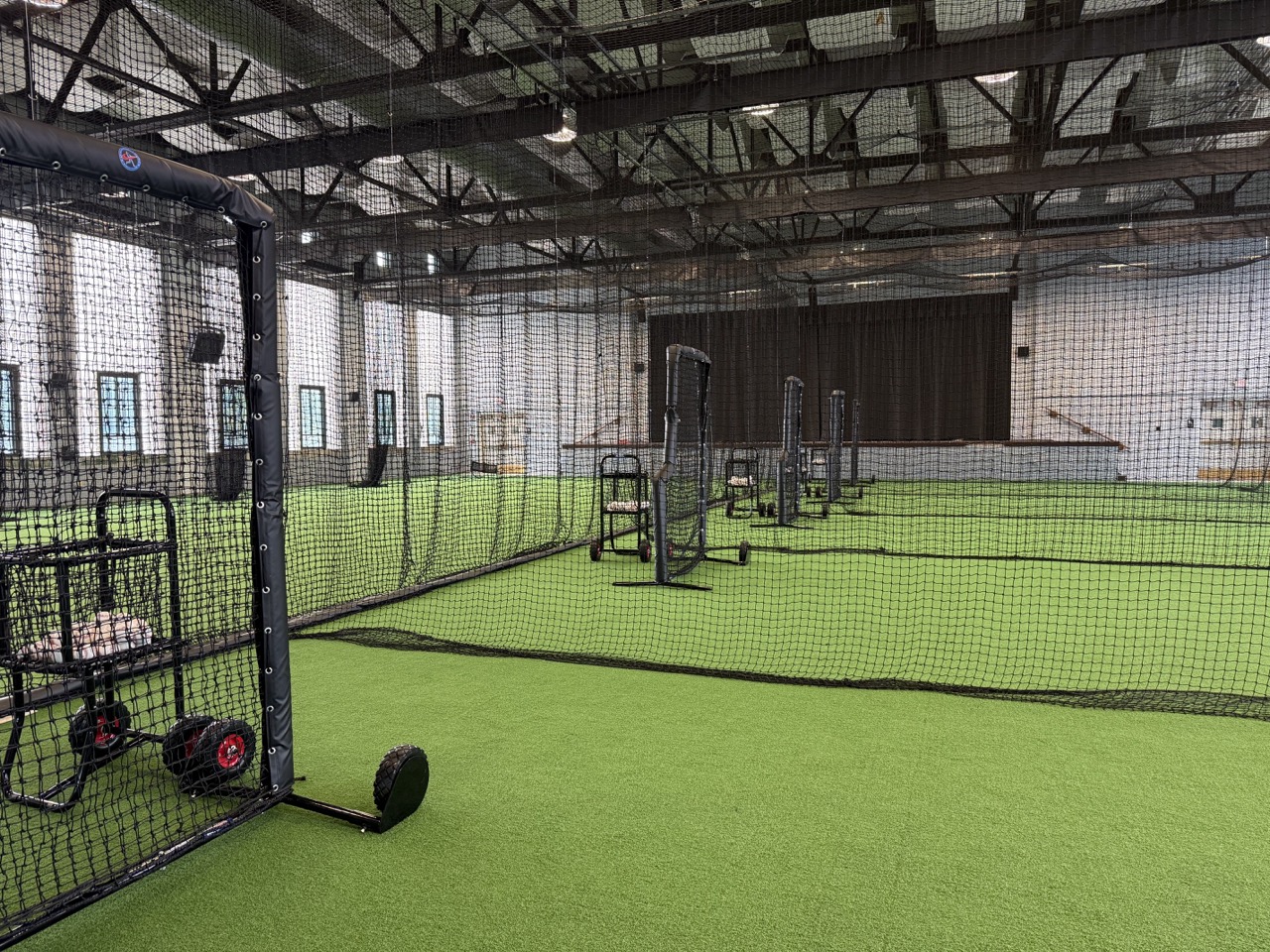 The Field — indoor turf with batting cages and pitching machines